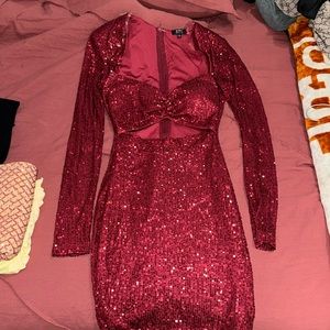 Red Glitter Dress